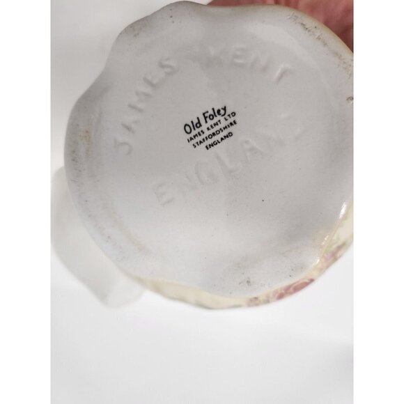 VINTAGE 1950 Old Foley James Kent England Shaving Mug Scuttle Porcelain Floral - Picture 6 of 9